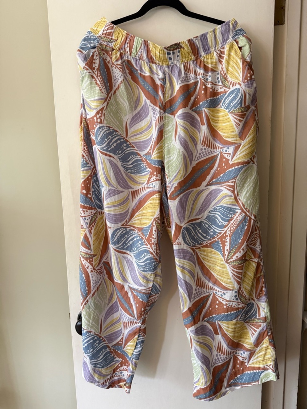 Boho Coastal C&C California 100% Linen Pants Blue, Yellow, Purple, Green, Clay